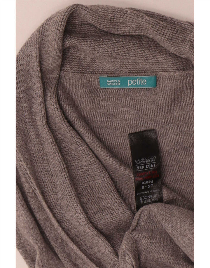 Maglione cardigan lungo oversize da donna Marks & Spencer UK 6 XS Grigio