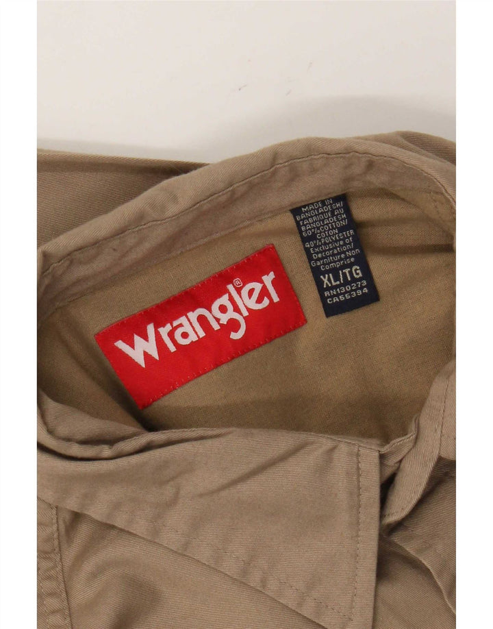 Camicia da uomo Wrangler XL in cotone beige