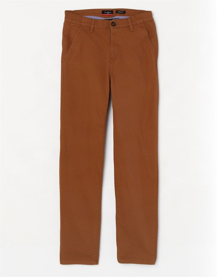 Pantaloni chino vestibilità regolare da uomo Pierre Cardin W30 L30 poliestere beige