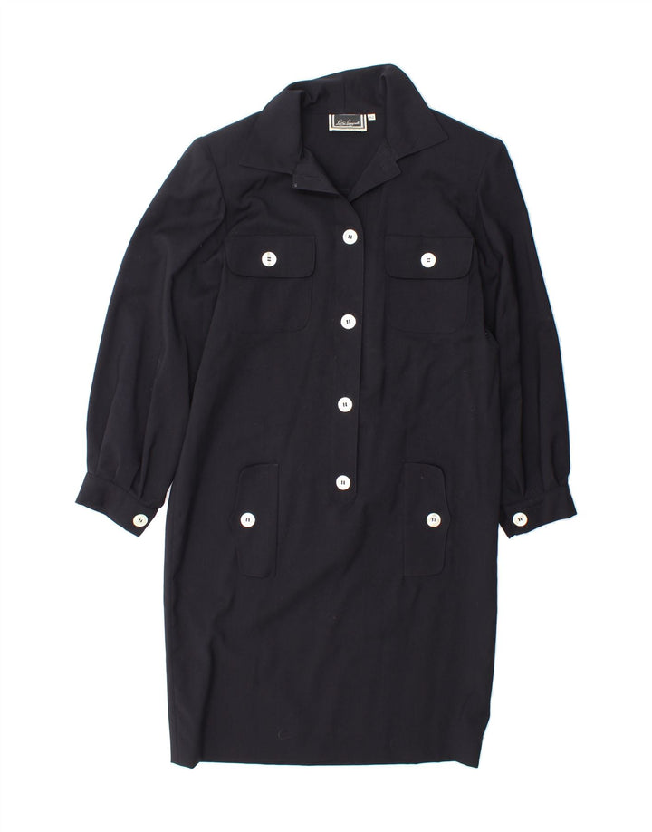 LUISA SPAGNOLI Womens Oversized Shirt Dress IT 42 Medium Navy Blue Vintage Luisa Spagnoli and Second-Hand Luisa Spagnoli from Messina Hembry 