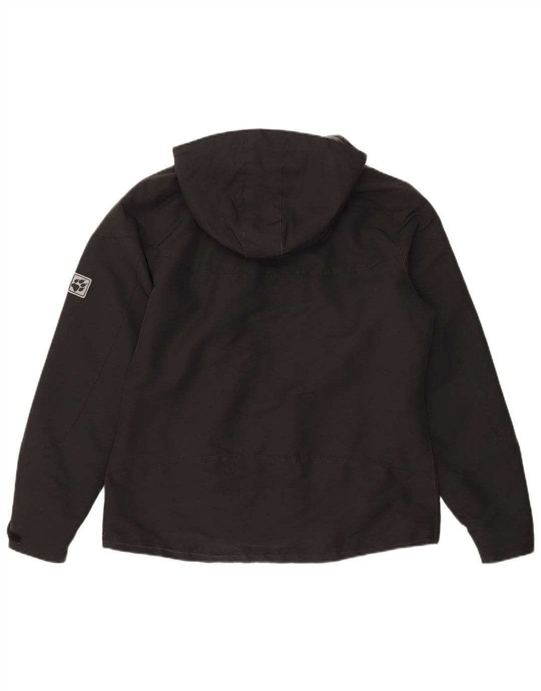 Giacca a vento con cappuccio da donna Jack Wolfskin UK 16 grande poliestere nero