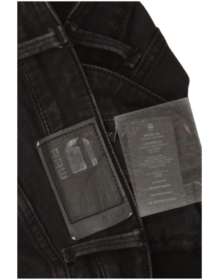 Jeans skinny Revend da uomo G-STAR W32 L34 cotone nero