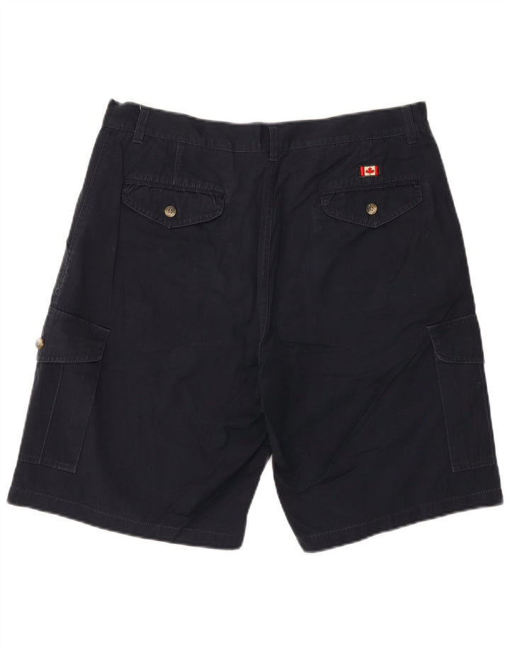 Pantaloncini cargo da uomo canadesi W36 Large in cotone blu navy