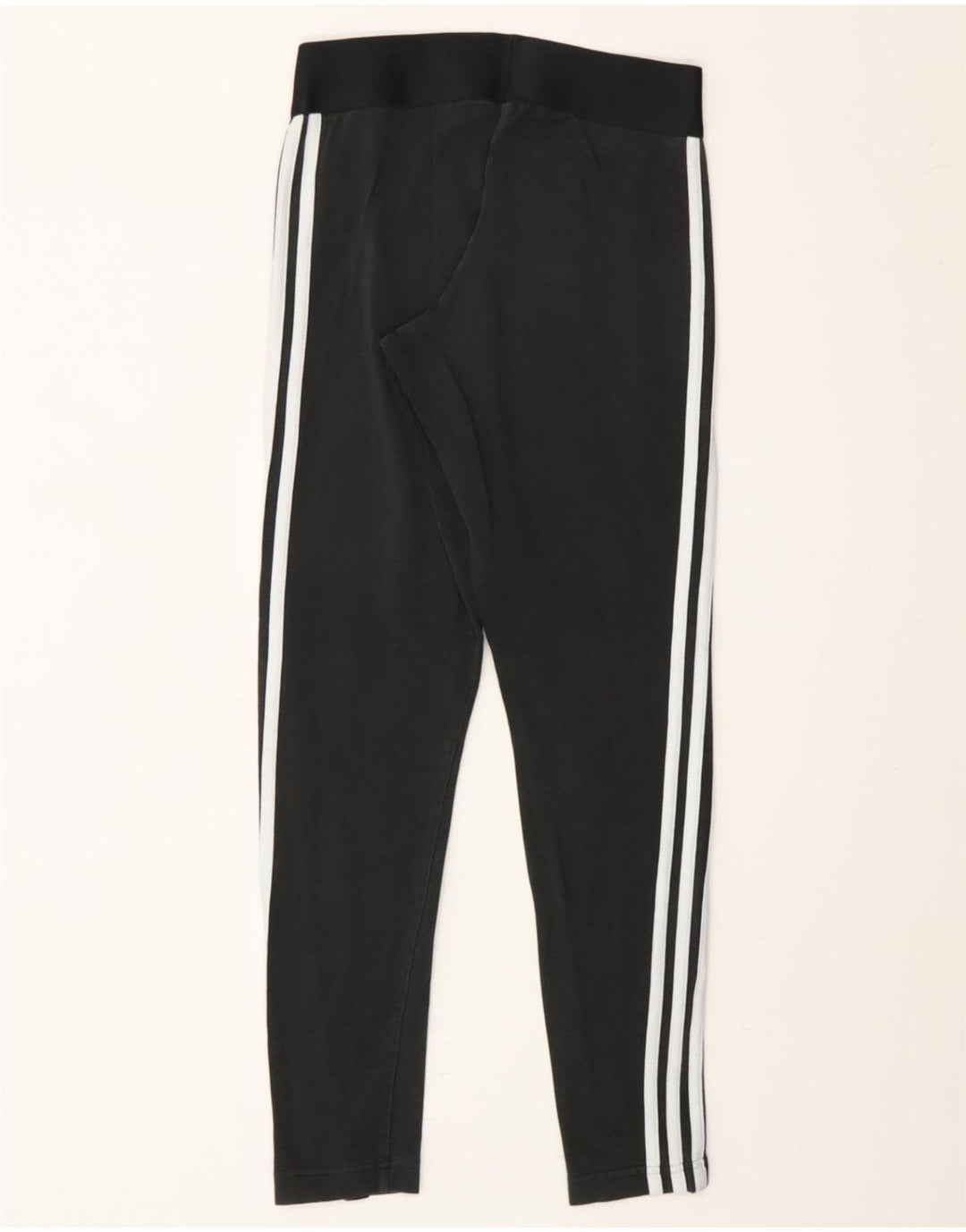 ADIDAS Womens Leggings UK 8/10 Small Black Cotton Vintage Adidas and Second-Hand Adidas from Messina Hembry 