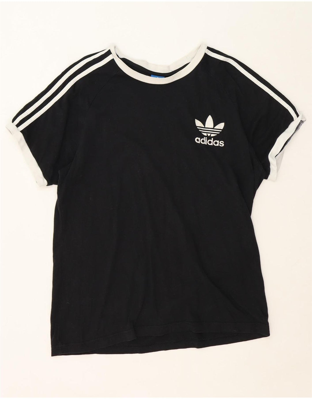 T-shirt da uomo Adidas Top in poliestere color block medio nero