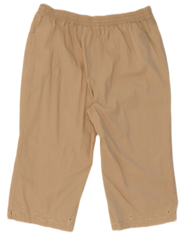 Pantaloni Capri da donna Marks & Spencer UK 14 Large W32 L19 Beige floreale