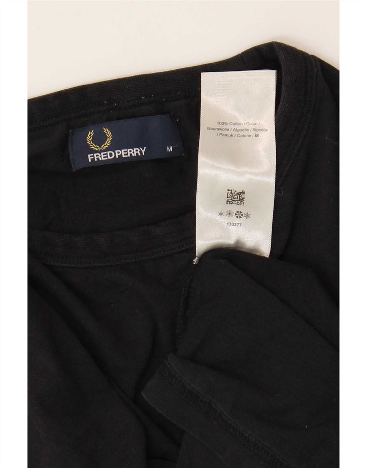 T-shirt da uomo Fred Perry Top in cotone color block medio nero