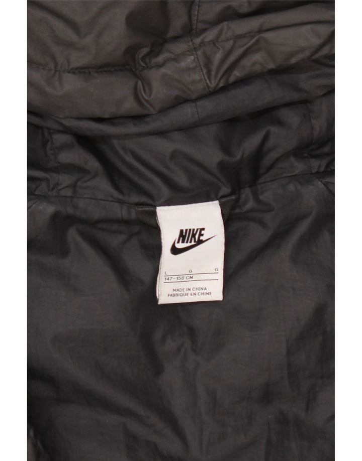Giacca imbottita con cappuccio Nike da ragazzo 12-13 anni Large nera in poliestere
