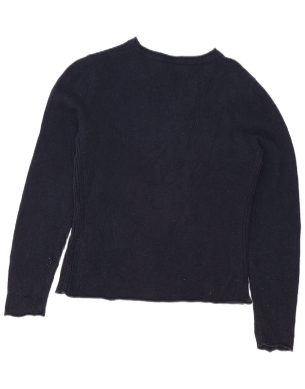 Tommy Hilfiger Donna Maglione con scollo a barca Maglione UK 14 Large Blu Navy Lana