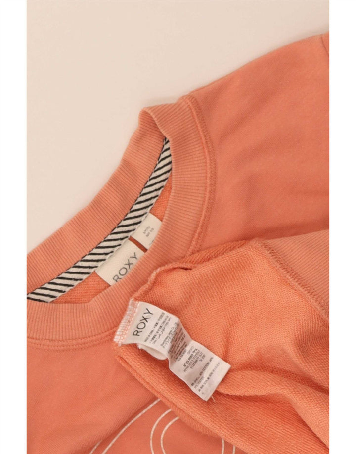Felpa grafica da donna Roxy Jumper UK 10 Small Pink Cotton