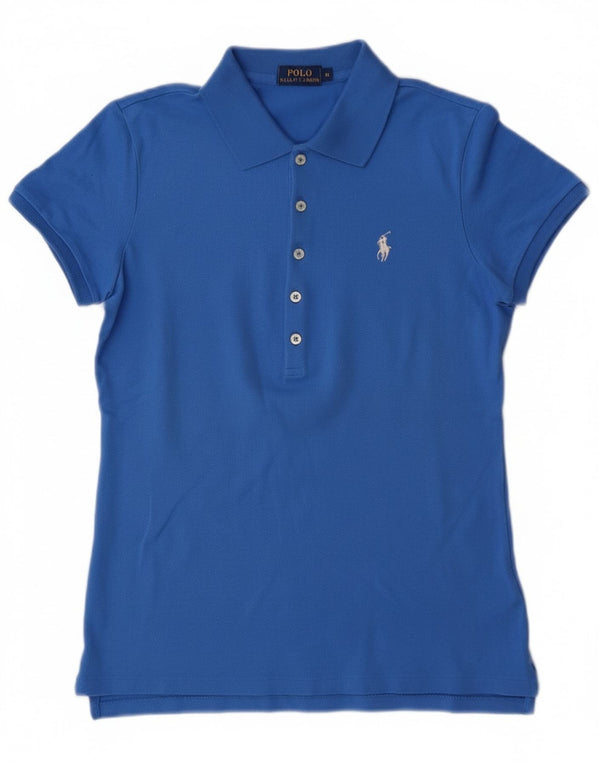 Polo da donna Ralph Lauren UK 12 cotone blu medio