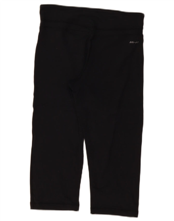 Leggings Capri Dri Fit da donna NIKE UK 10 piccoli in nylon nero