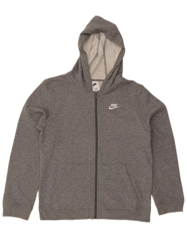 Maglione con cappuccio e zip da donna NIKE UK 18 XL cotone grigio