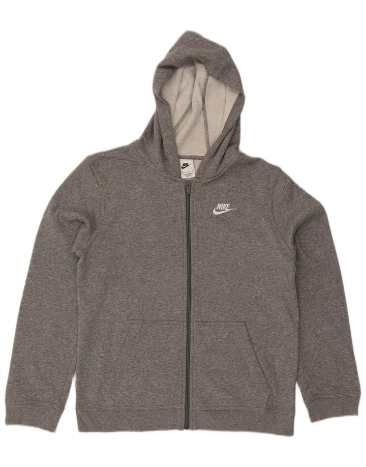 Maglione con cappuccio e zip da donna NIKE UK 18 XL cotone grigio