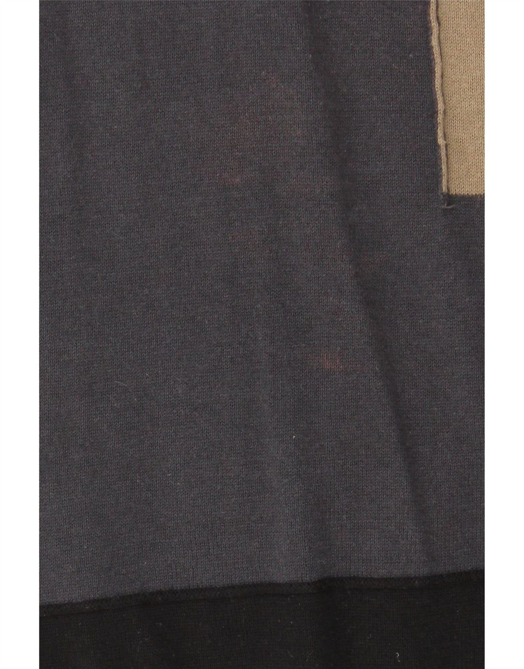 Desigual Uomo Maglione Girocollo Maglione in Cotone Colorblock Nero Medio