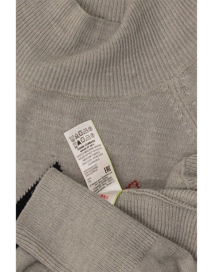 Maglione maglione a collo alto da donna Marks & Spencer UK 6 XS Grigio