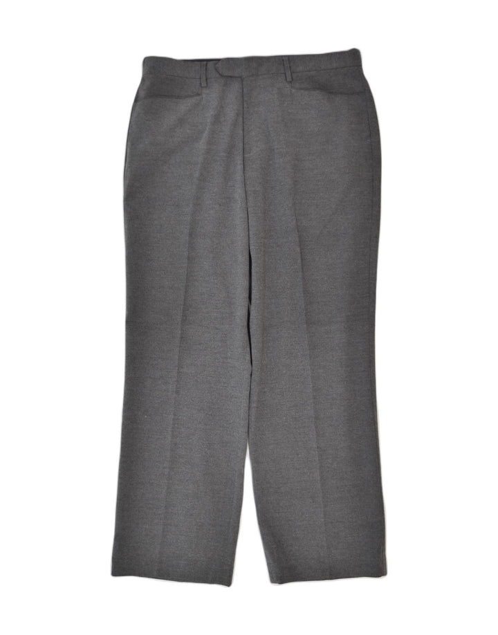 GUESS Womens Straight Suit Trousers W32 L32 Grey Polyester | Vintage | Thrift | Second-Hand | Used Clothing | Messina Hembry 