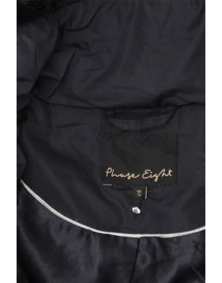 Giacca imbottita con cappuccio da donna Phase Eight UK 12 Medio Poliestere blu navy
