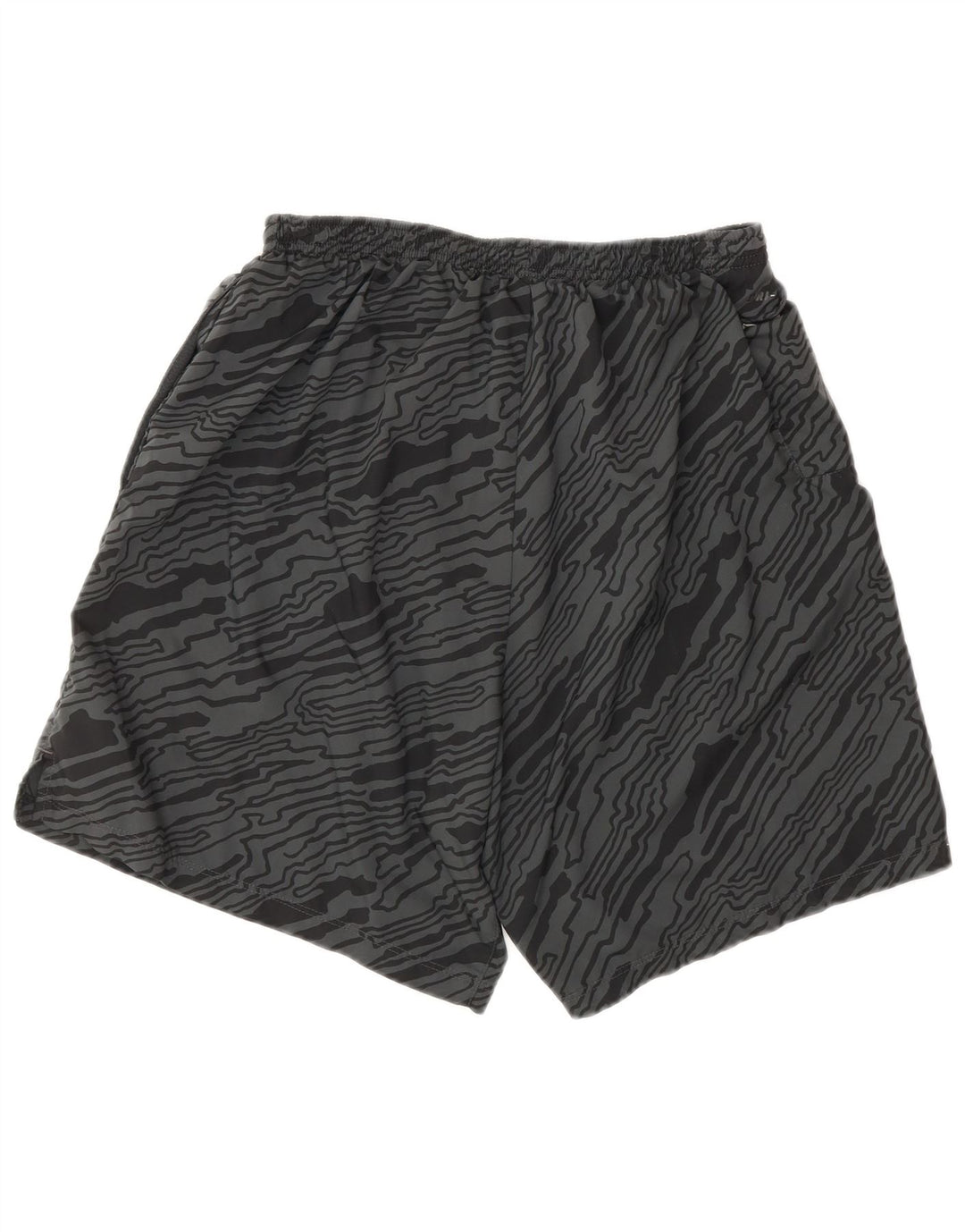 NIKE Pantaloncini sportivi da uomo Dri Fit con motivo astratto, grandi in poliestere grigio