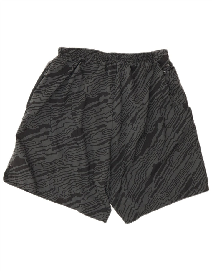 NIKE Pantaloncini sportivi da uomo Dri Fit con motivo astratto, grandi in poliestere grigio