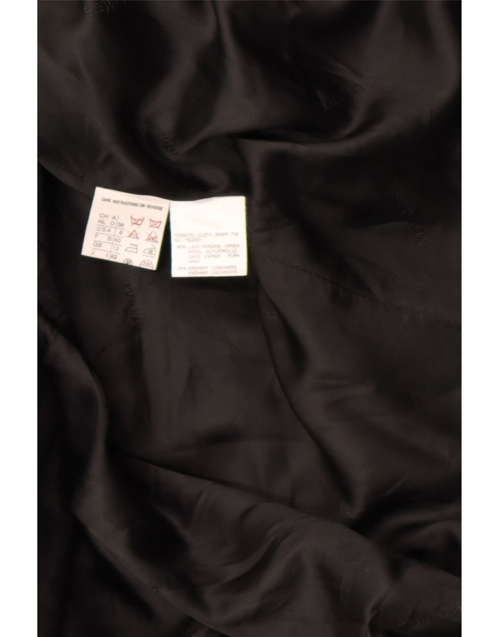 Cappotto doppiopetto in lana da donna Max Mara UK 12 Classico in lana nera media