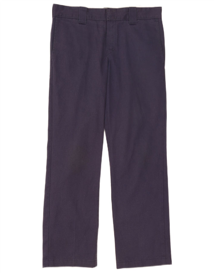 Pantaloni chino dritti da uomo Dickies W32 L32 poliestere blu navy