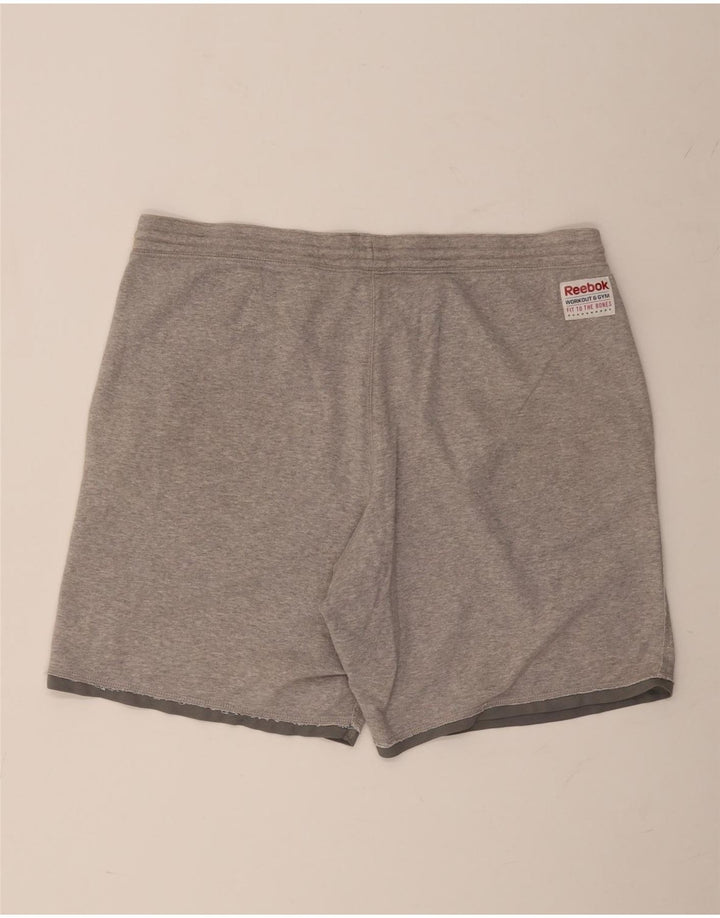 Pantaloncini sportivi Reebok da uomo con grafica XL in cotone grigio