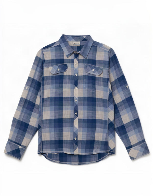 Columbia Womens Shirt UK 18 XL Blue Check Cotton
