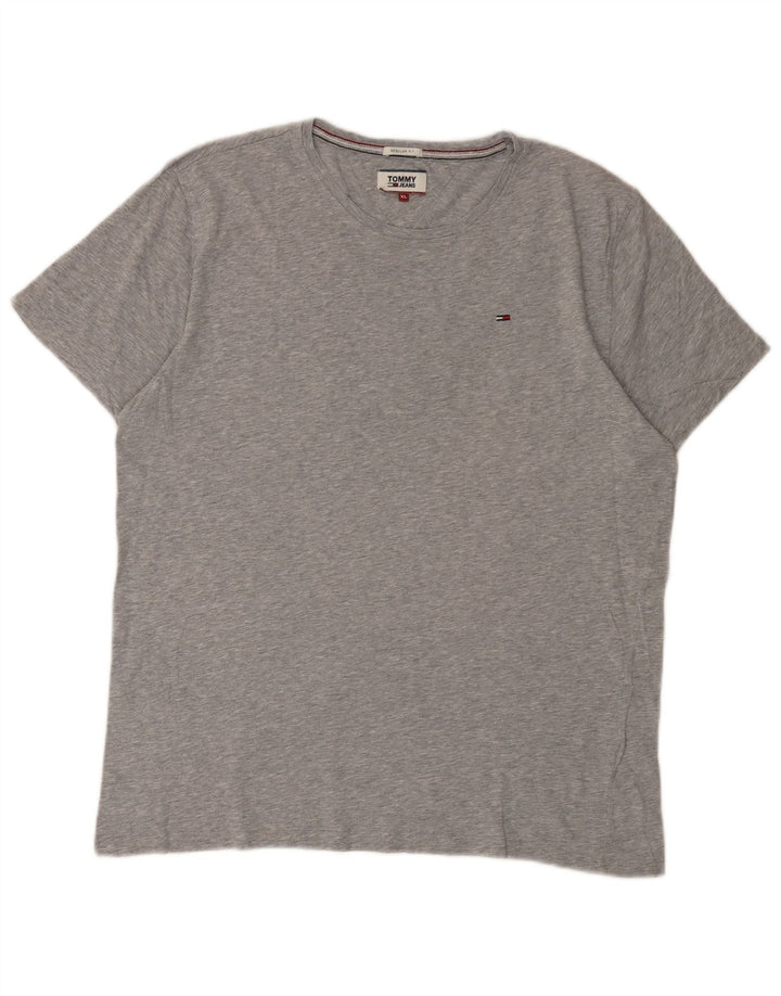 T-shirt da uomo vestibilità regolare Tommy Hilfiger Top XL grigio chiazzato