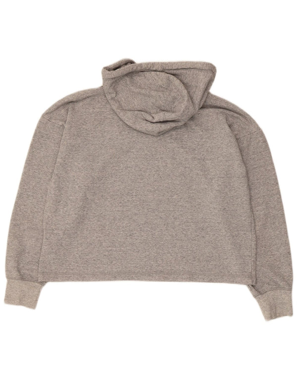 Maglione con cappuccio corto grafico da donna Champion UK 16 grande cotone grigio
