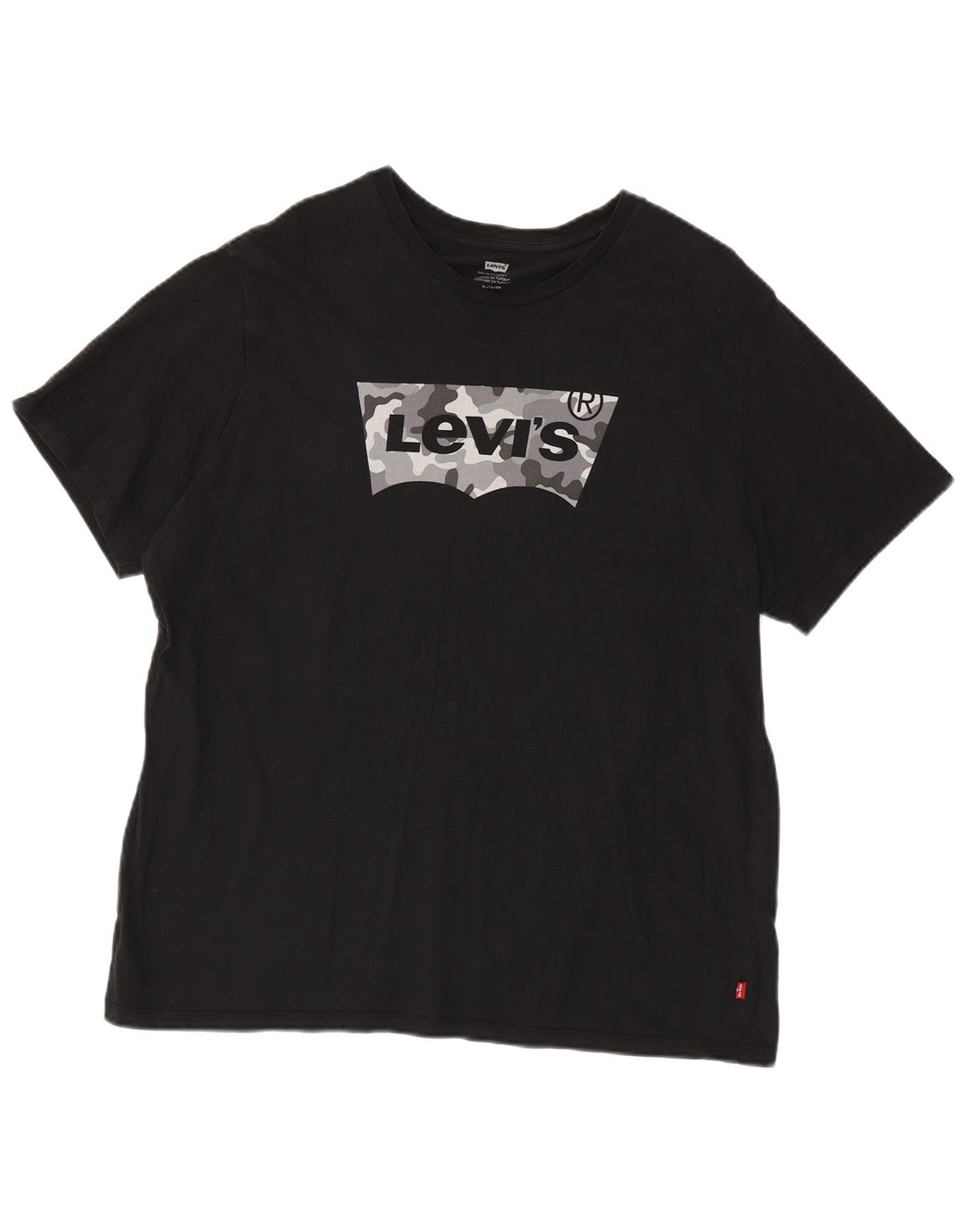 T-shirt grafica da uomo LEVI'S Top XL in cotone nero