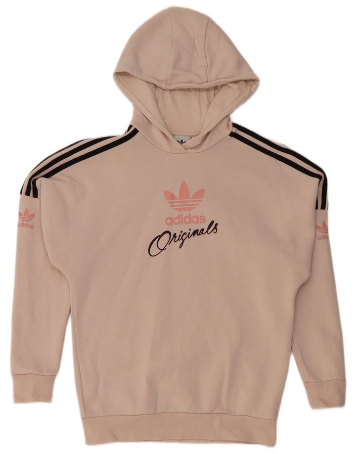 Felpa con cappuccio grafica ADIDAS per ragazze 13-14 anni in cotone rosa