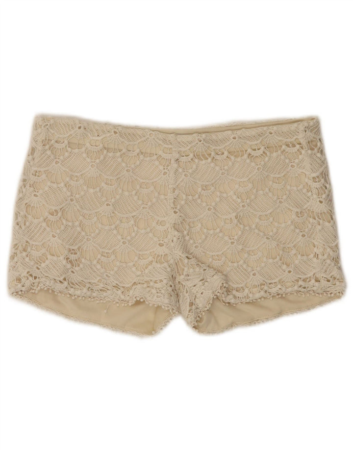 Pantaloni caldi in pizzo da donna Zara medi W28 cotone beige