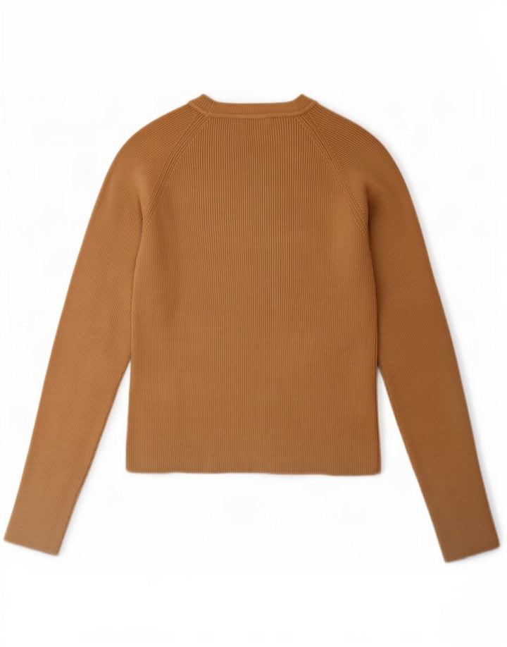 Top Zara da donna a maniche lunghe UK 18 XL Beige viscosa