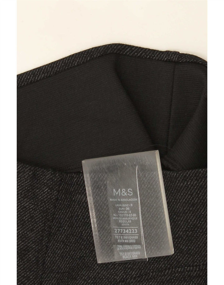 Leggings da donna Marks & Spencer UK 8 Small viscosa screziata nera