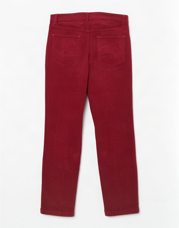 Pantaloni dritti in velluto a coste da donna White Stuff UK 12 Medium W30 L30 Rossi