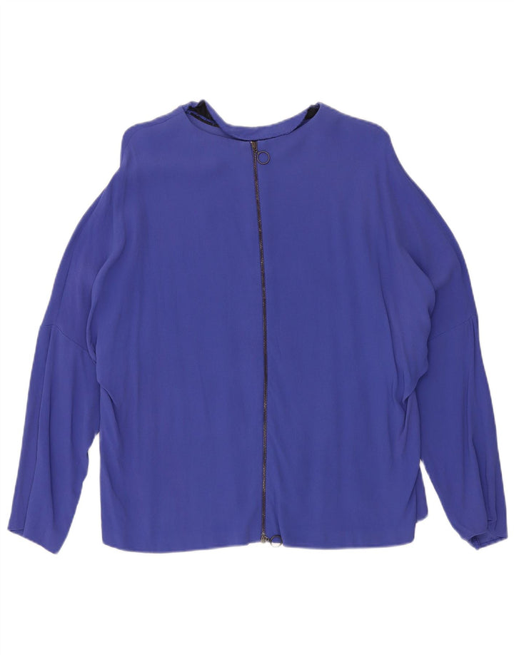 Blusa oversize da donna Zara con maniche a 3/4, taglia UK 16, taglia grande, blu