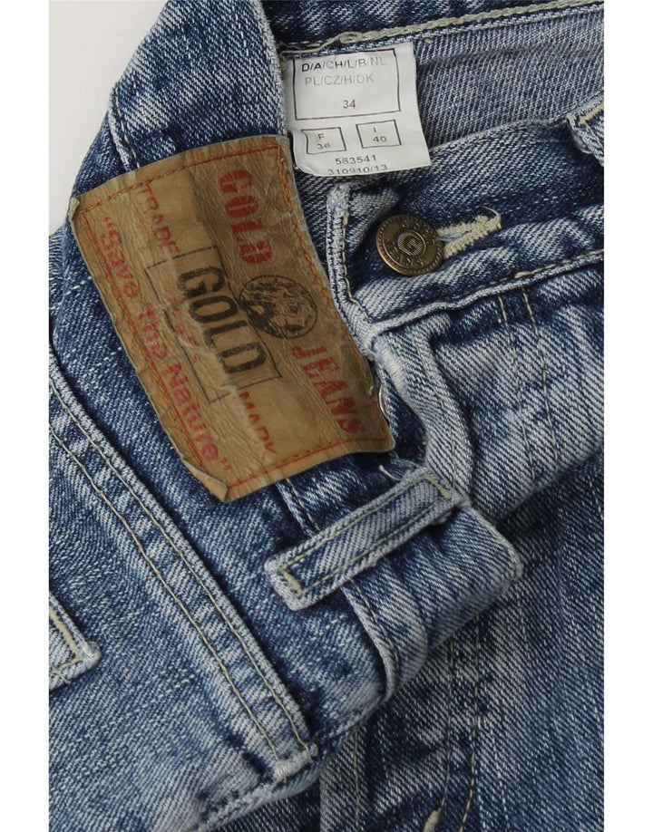 Jeans svasati da donna vintage IT 40 piccoli W27 L31 blu