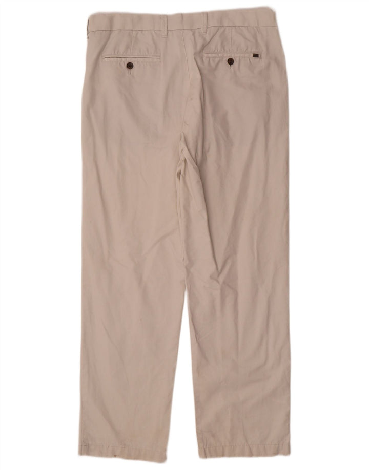 Pantaloni chino regolari dritti da uomo Marks & Spencer W36 L31 bianco sporco