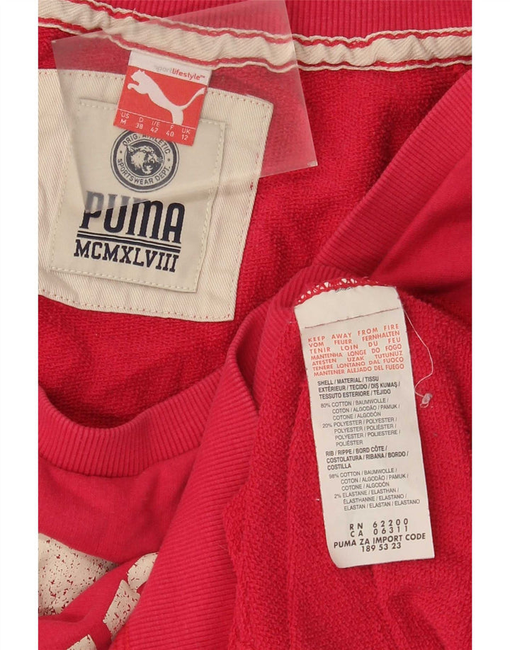 Felpa grafica da donna Puma UK 12 cotone rosa medio