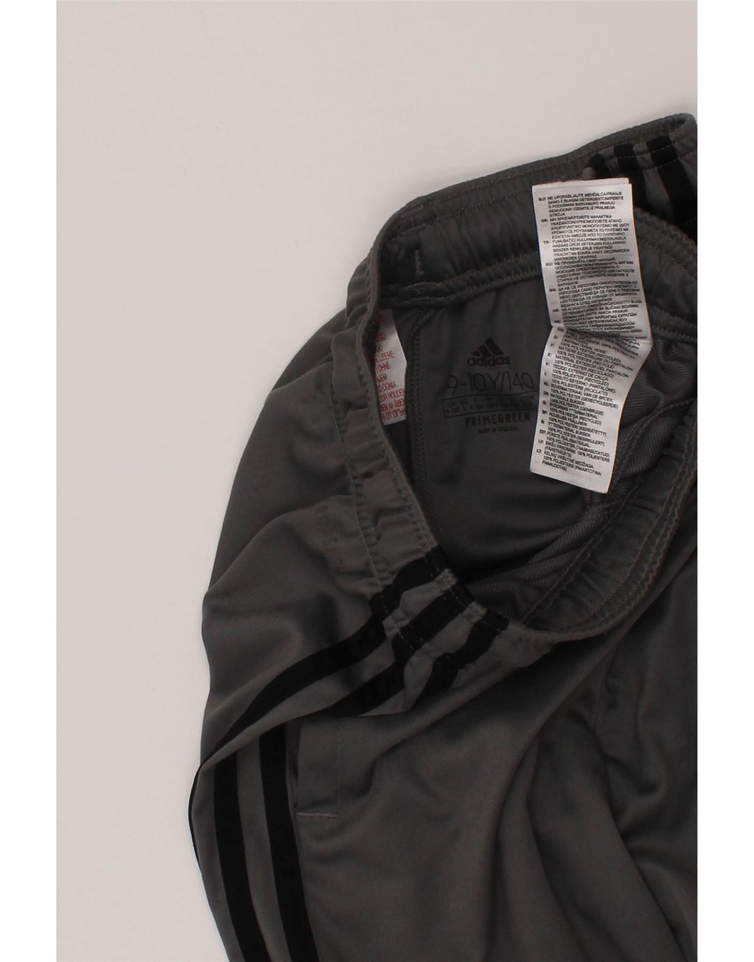 Pantaloncini sportivi Adidas da ragazzo 9-10 anni in poliestere grigio