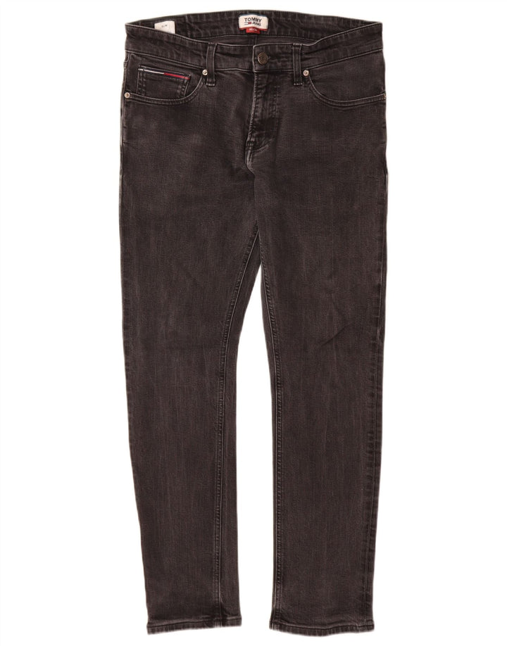 Jeans slim da uomo Tommy Hilfiger W32 L30 cotone grigio