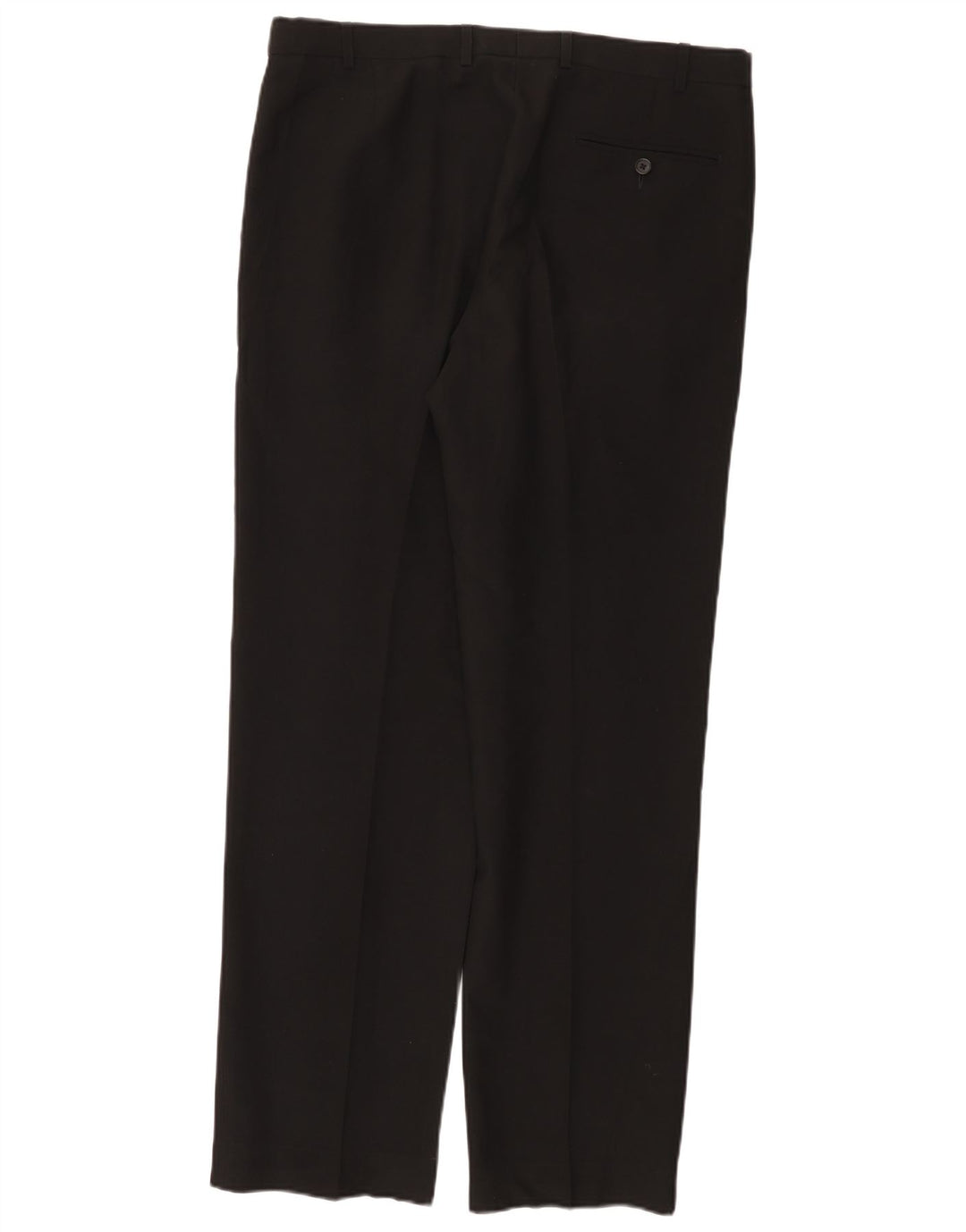 MARKS & SPENCER Pantaloni da abito vestibilità regolare da uomo W36 L33 Poliestere nero