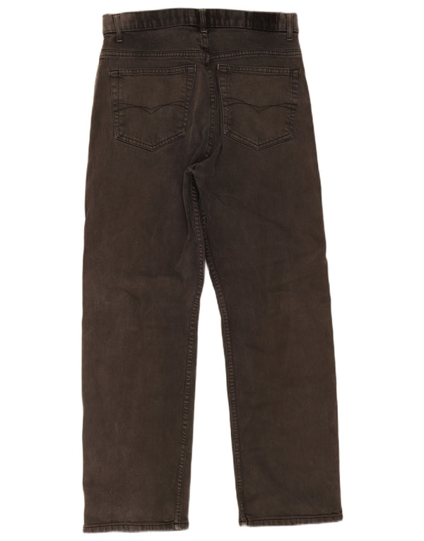 Jeans dritti da uomo Marks & Spencer blu Harbour W32 L29 cotone grigio