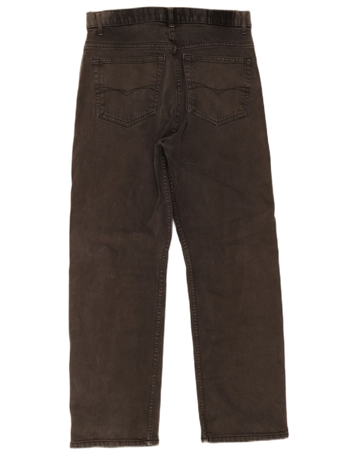 Jeans dritti da uomo Marks & Spencer blu Harbour W32 L29 cotone grigio