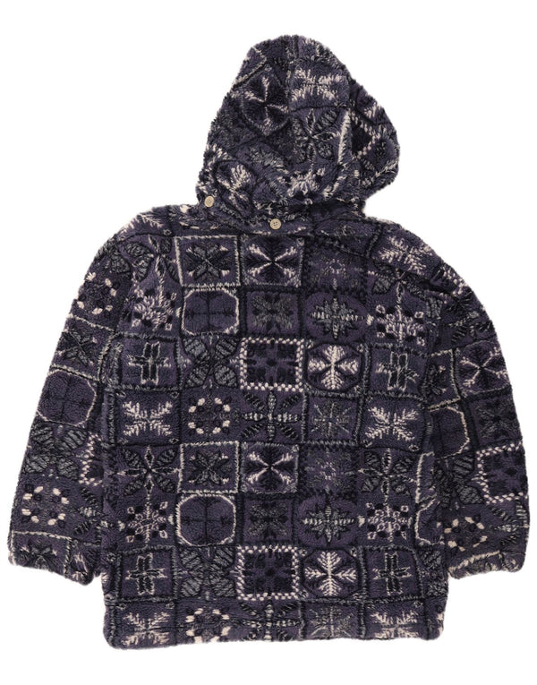 Giacca in pile con cappuccio da uomo Brugi UK 44 2XL Blu navy Fair Isle