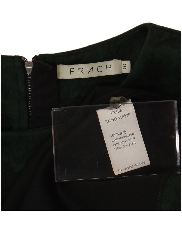 FRNCH Camicetta corta da donna Top UK 16 Piccolo poliestere floreale verde