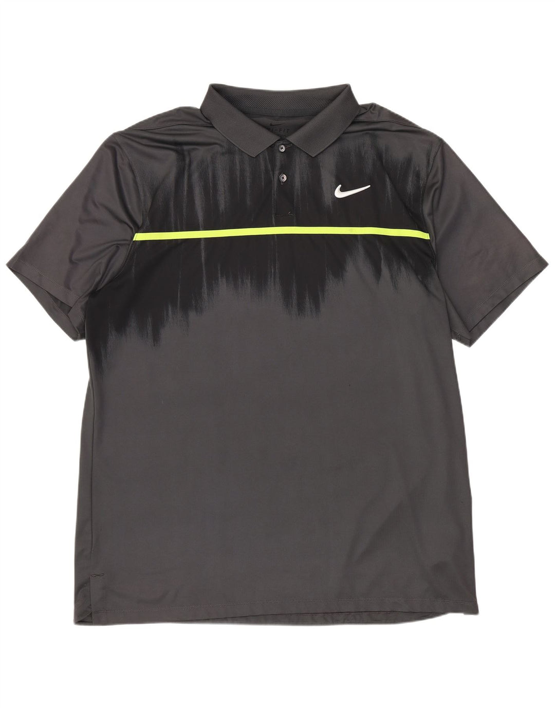 Polo Nike da uomo Dri Fit Standard Fit, grande, in poliestere color block grigio