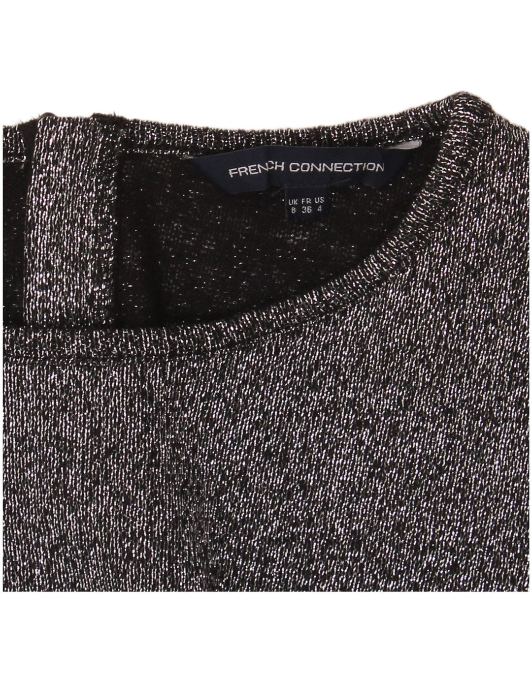 Abito tubino a maniche lunghe da donna French Connection UK 8 piccolo grigio chiazzato