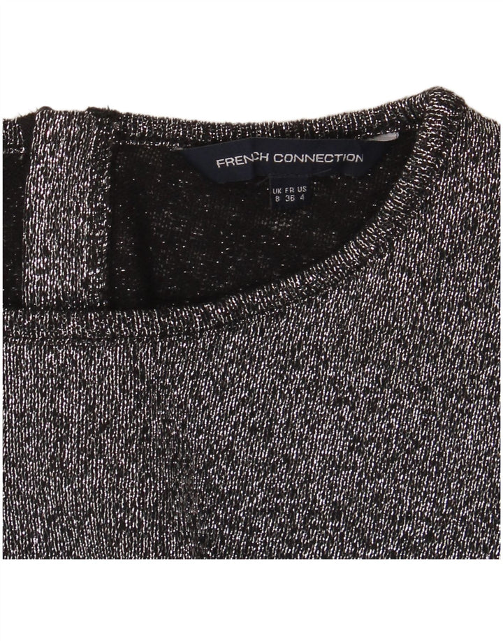 Abito tubino a maniche lunghe da donna French Connection UK 8 piccolo grigio chiazzato